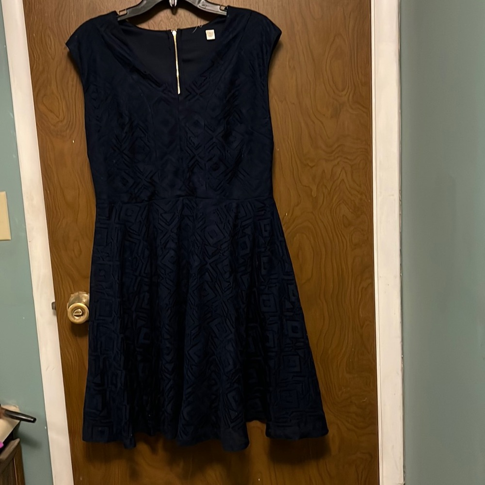 Tacera Women’s navy blue lined dress size L